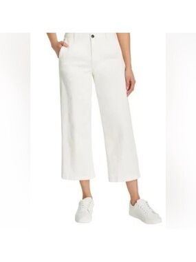 Ella Moss Cream Wide-Leg Cropped Pants
